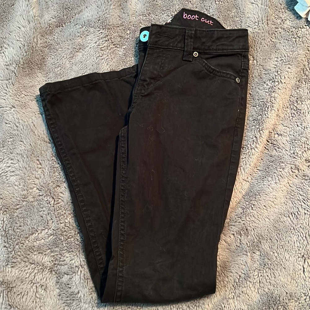 Black boot cut pants